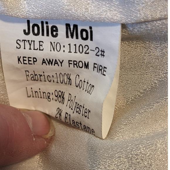 Jolie Moi Cream Black Polka Dot Fit and Flare Tie Back Dress Womens Sz 12 - Picture 4 of 11